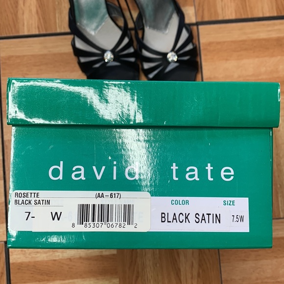 David Tate Rosette Evening Shoes - EUC 7 Black - Picture 9 of 10